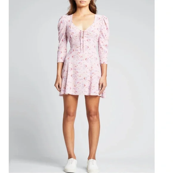 NWT Love Shack Fancy Juree Silk Dress - Picture 4 of 8